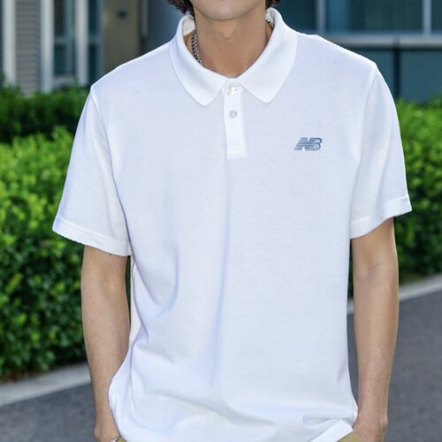 New Balance SS25 休闲百搭舒适短袖Polo衫 男款 黑色MT51519-WT