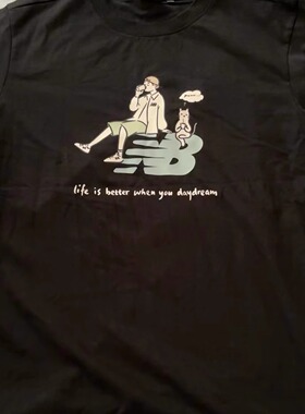 NewBalancexPK联名款系列NBboy插画印花短袖T恤黑色5ED26011-BK