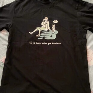 NewBalancexPK联名款系列NBboy插画印花短袖T恤黑色5ED26011-BK