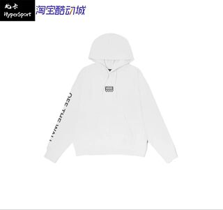 Vans FW22 Logo字母印花图案抽绳连帽长袖卫衣白色VN00090UWHT