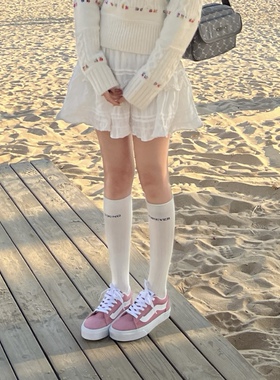 Vans Vero LS 舒适复古 板鞋 女款 粉白色VN000VA3FOD