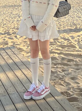 Vans Vero LS 舒适复古 板鞋 女款 粉白色VN000VA3FOD