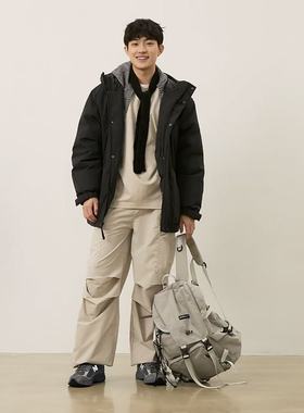 NB运动生活系列时尚舒适巴恩风保暖百搭连帽羽绒服 AMJ44312-BK