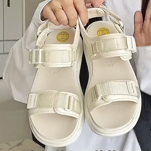 New Balance NB 600 潮流百搭 沙滩凉鞋 女款 亚麻色SWA600C2