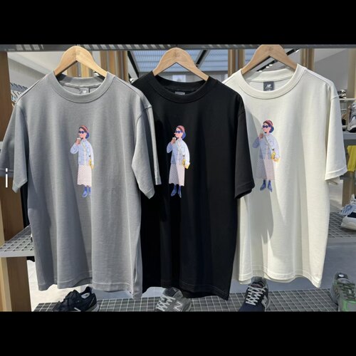 New Balance 复古休闲套头圆领短袖T恤男女同款象牙白NEE28093-IV