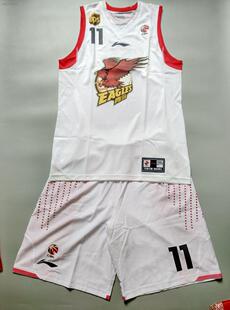 现货李宁正品CBA赞助12-13赛季青岛队主场球员名字版篮球服套装
