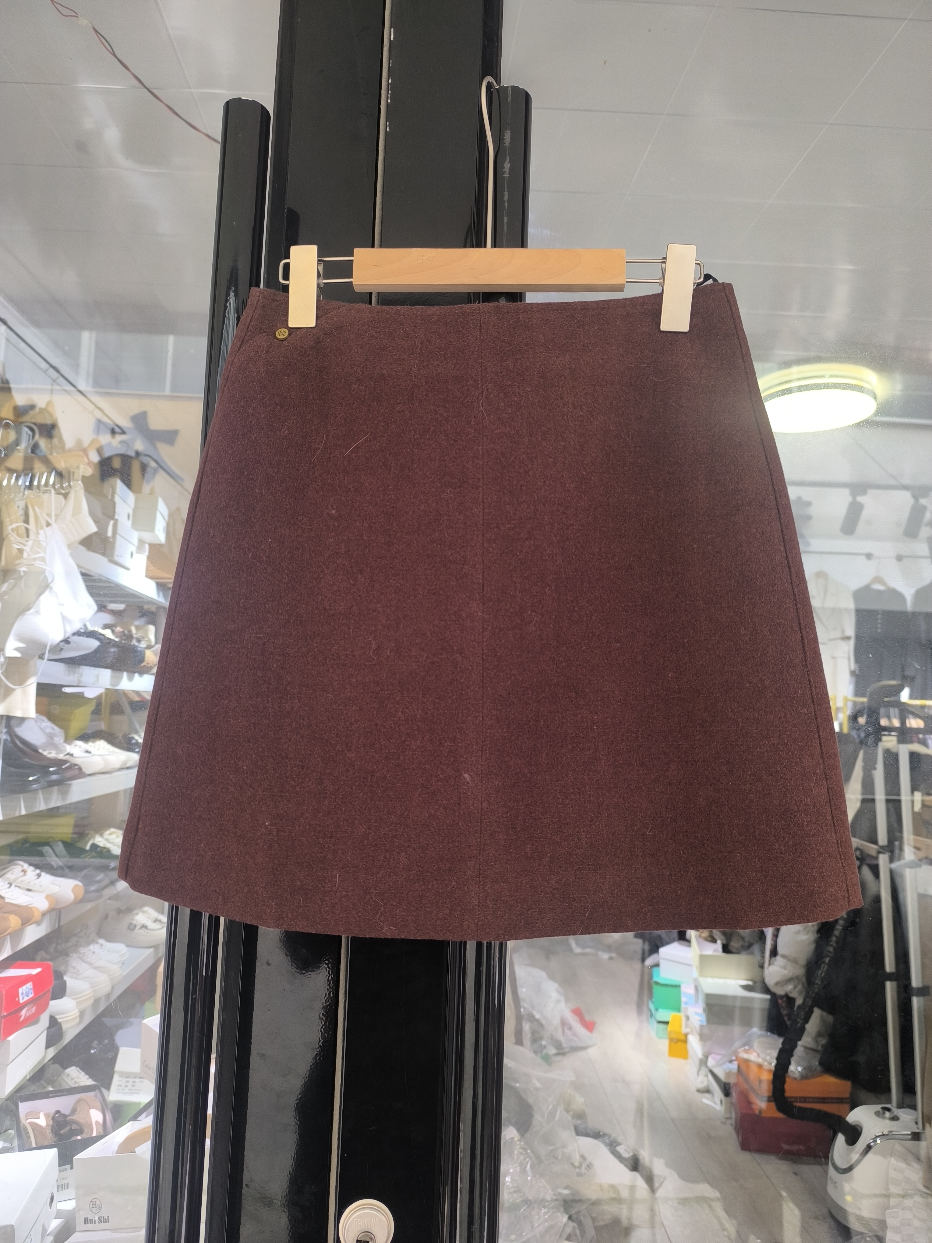 2025新韩秋冬时尚百搭高腰显瘦A字版羊毛呢料保暖短裙a字版半身裙