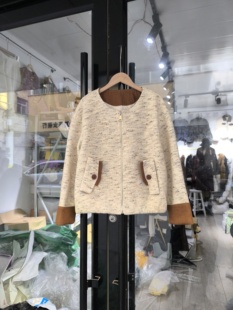 2025秋冬新款韩版时尚百搭短款圆领休闲小香风加棉加厚外套棉衣女