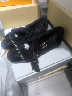 新款 毛毛鞋 韩版 百搭显瘦加绒保暖小香风拼接女棉鞋 女 时尚 2025冬装