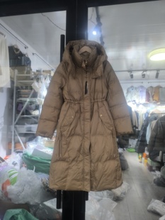 2025新款韩版时尚百搭抽绳显瘦长款连帽羽绒服女宽松大码冬装清仓