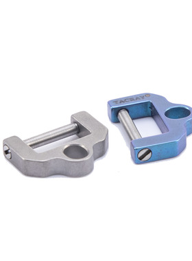 钛爱玩 钛合金D型扣钥匙套配件男女士锁匙扣马镫扣汽车钥匙扣挂件