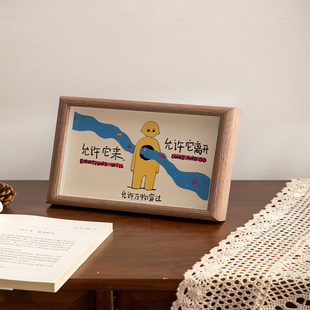 允许万物穿过一切发生桌面治愈摆件办公室客厅高能量装饰相框摆台