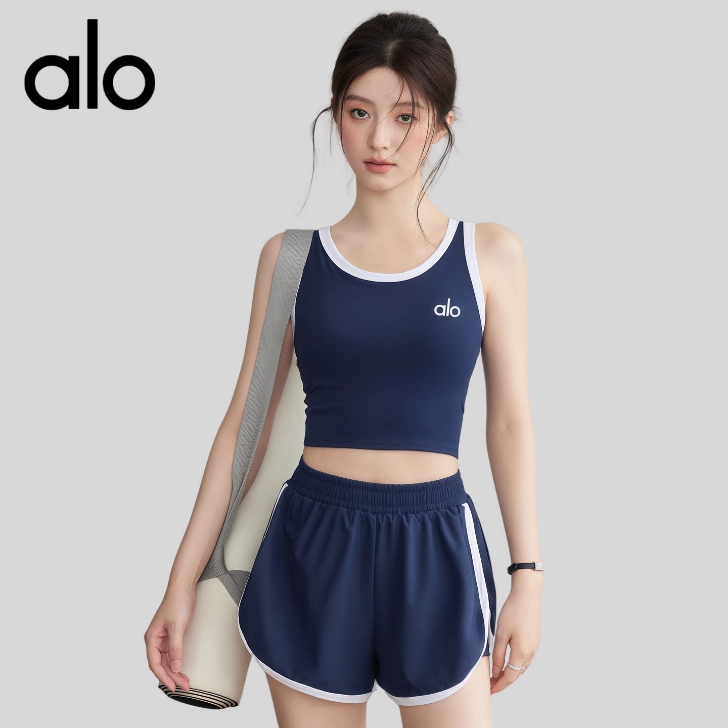 AIo健身背心女夏季2025新款文胸一体式跑步训瑜伽练套装运动内衣