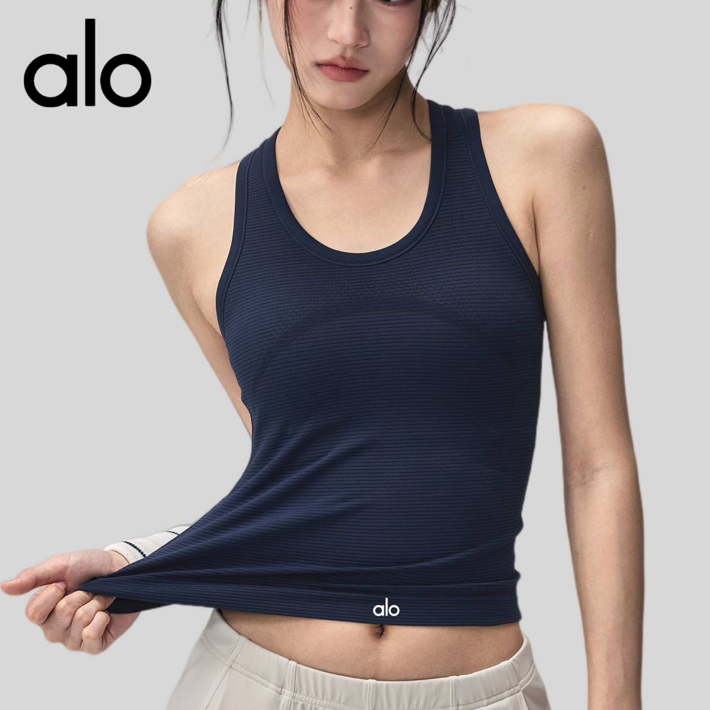 AIo健身女一体式运动背心速干防震跑步训练文胸外穿美背瑜伽背心