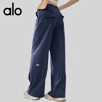 AIo健身女直筒垂感运动裤宽松显瘦瑜伽长裤休闲阔腿跑步训练裤子