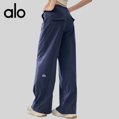 AIo健身女直筒垂感运动裤宽松显瘦瑜伽长裤休闲阔腿跑步训练裤子