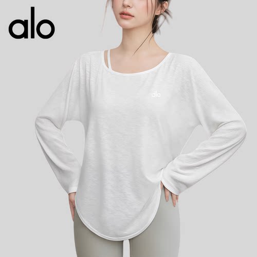 AIo瑜伽服罩衫女轻薄透气健身服户外跑步训练普拉提运动长袖上衣