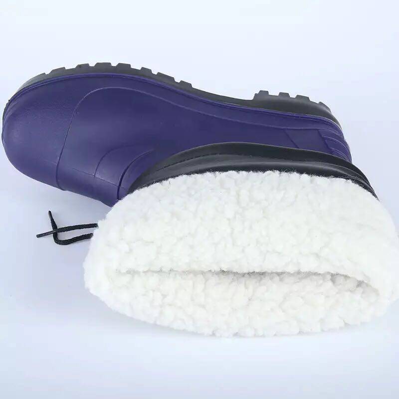 겨울 장화 장화 벨벳 두꺼워 면 방수 남성용 워터 슈즈 하이 워터 부츠 따뜻한 미끄럼 방지 노동 보호 고무 신발