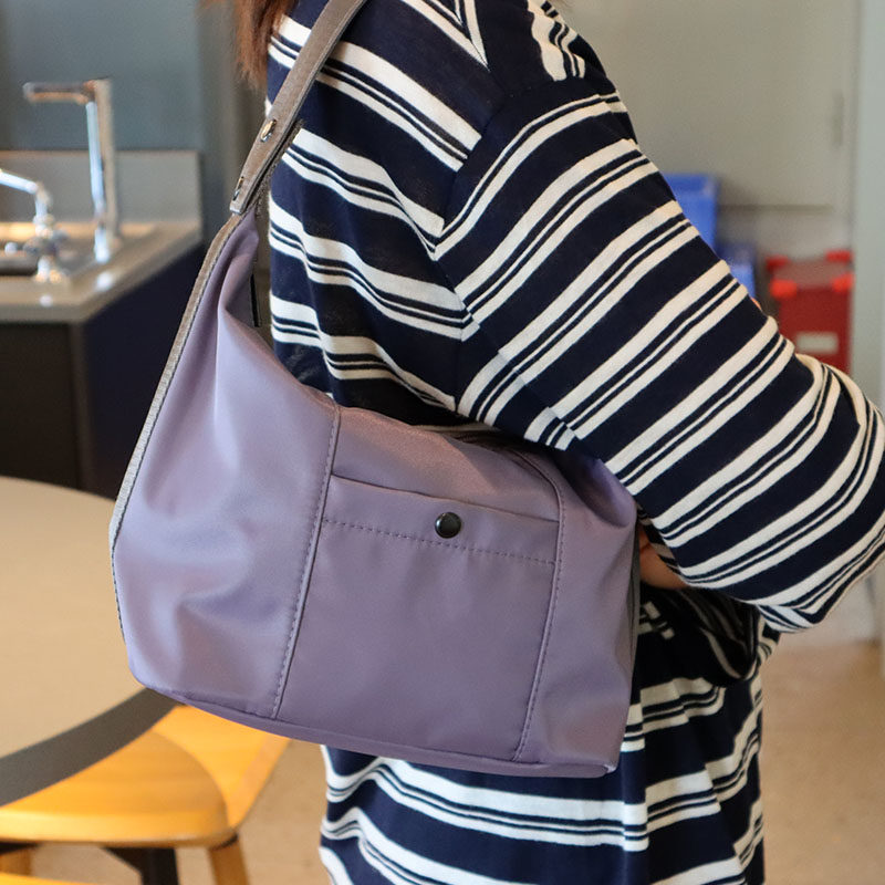 简约时尚单肩保温饭盒袋便携上班族大容量通勤手提包日式便当包潮