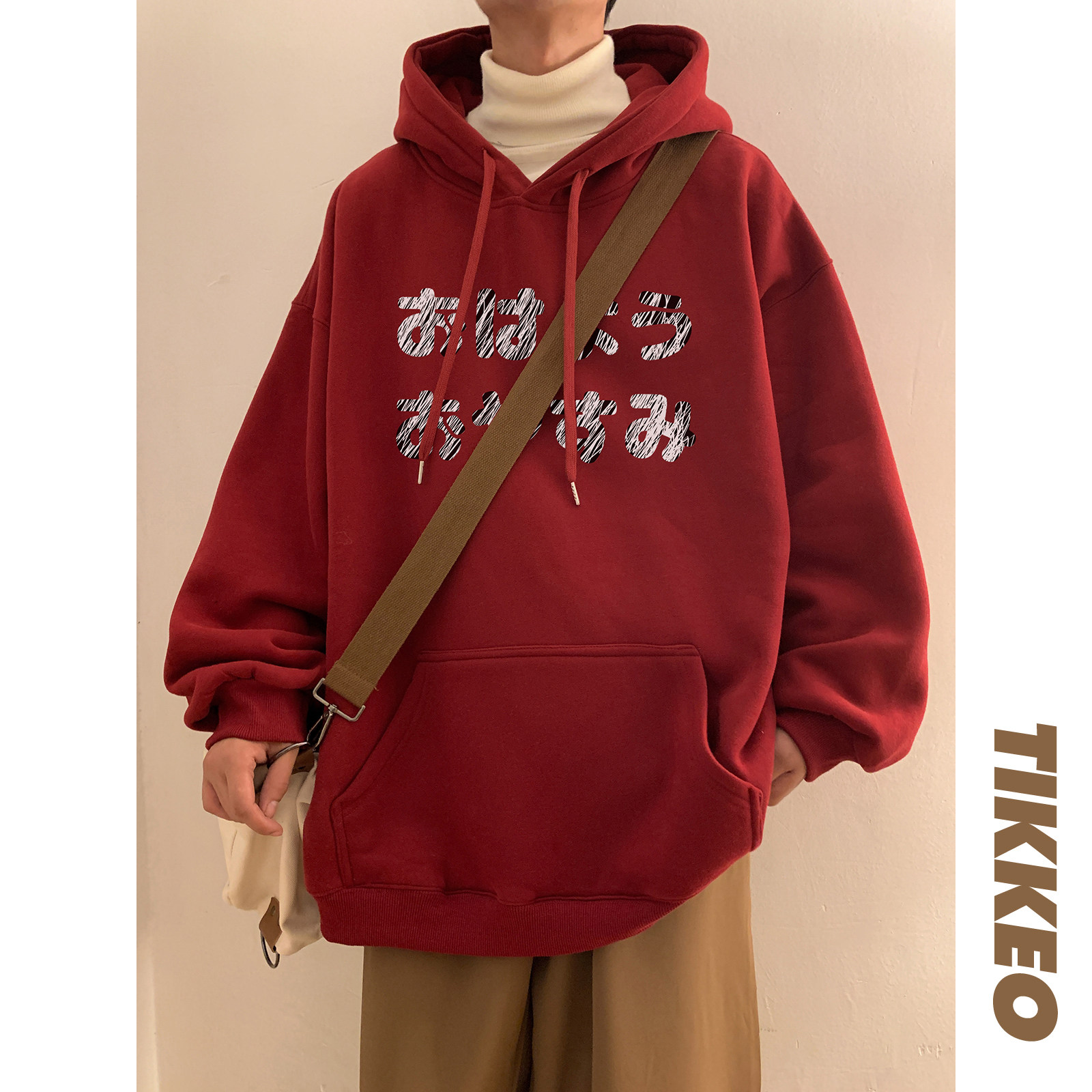 加绒加厚潮流百搭宽松连帽卫衣男D328-WY269-P65,男装卫衣,电商D328