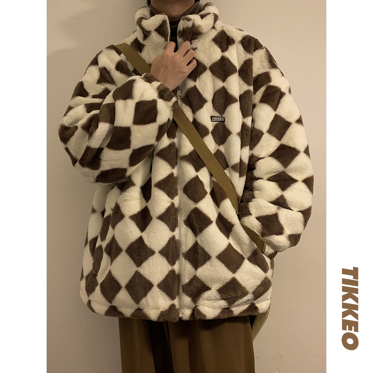 毛绒外套潮流冬装加厚棉衣男D328-DY3343-P138，男装棉衣，电商D328