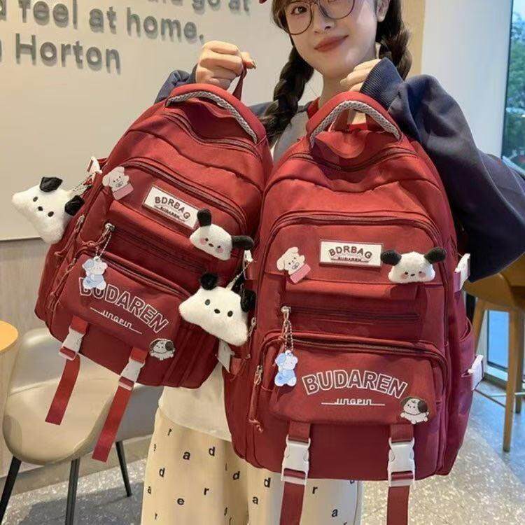 儿童小书包女生大学生高中小背包小学生2025新款初中生轻便双肩包