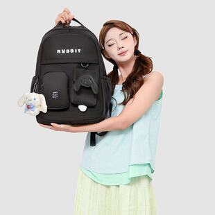 书包男款大学生大容量男款女款书包女生大学生百搭书包中学生护脊