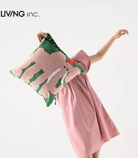LIVING inc.MONSTER 可爱动物艺术抱枕客厅沙发靠垫大象床上靠枕