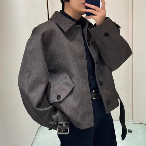 自主B风格 翻领巴恩风夹克宽松休闲羊毛外套TAVISSCOTTASAPROCKY