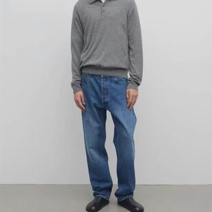 自主Row风格 2025ss 新款Burt Jean小直筒水洗蓝牛仔裤男