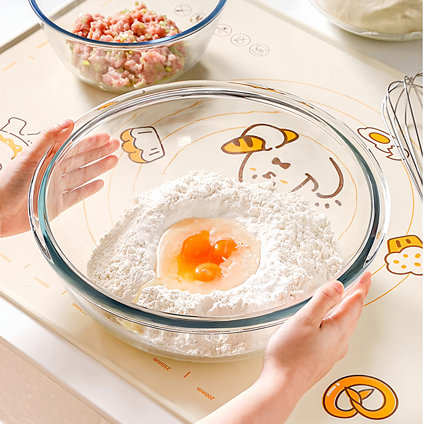 食品级耐高温玻璃盆加厚沙拉碗