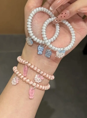 KT猫吃鱼电话线发圈高弹力