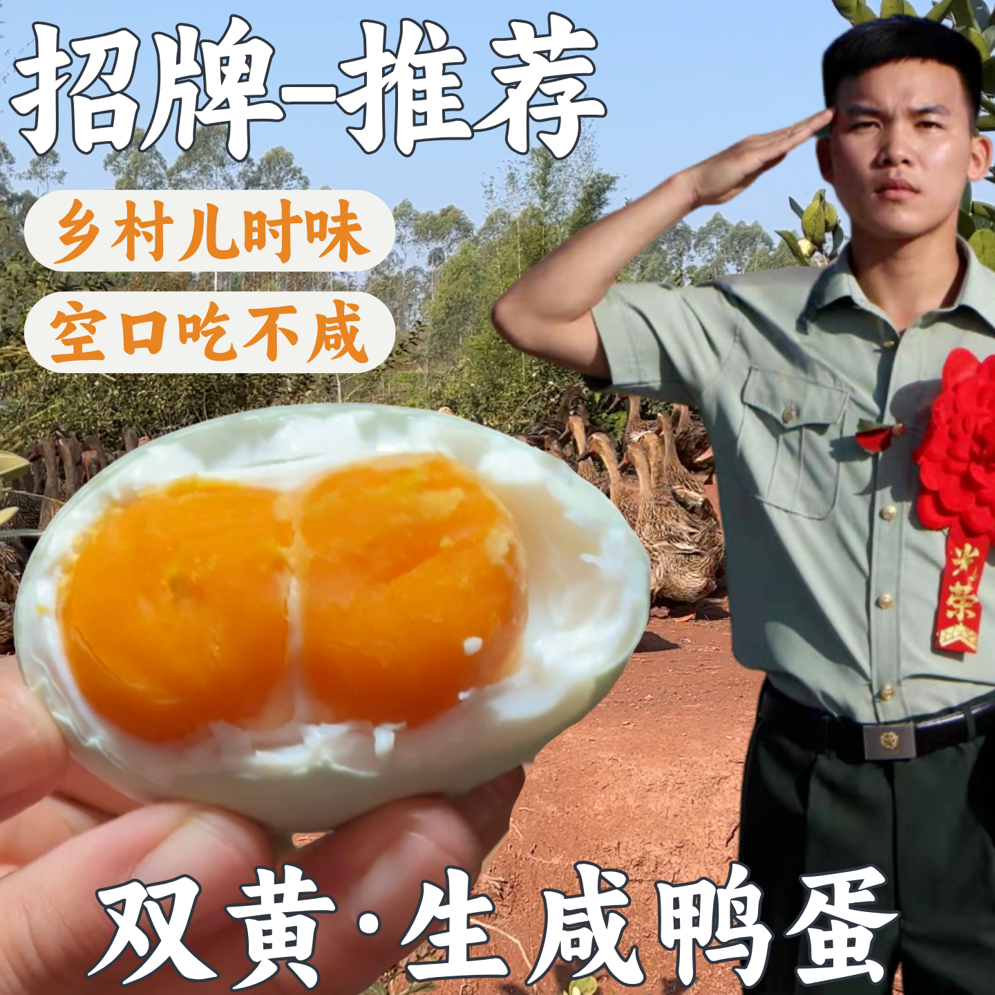 兵哥双黄生咸鸭蛋传统手工红泥腌制新鲜鸭蛋蛋白不咸蛋黄起沙流油,水产肉类/新鲜蔬果/熟食,咸鸭蛋,淘宝优惠券,粉丝福利购,淘宝优惠卷