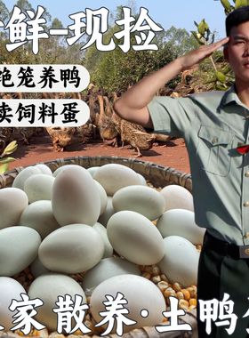 兵哥鸭蛋农家新鲜散养土鸭蛋农场新鲜现捡现发麻鸭蛋整箱顺丰发货