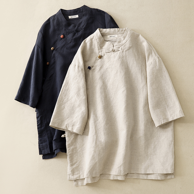 修行禅服女佛系禅意女装春夏外套禅修居士服棉麻素衣盘扣拜佛小衫