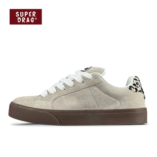 百搭情侣休闲鞋 超拽SUPERDRAG 新款 男女秋季 子 翻毛皮复古低帮板鞋