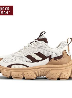 超拽SUPERDRAG 复古厚底百搭老爹鞋女2024新款增高学生休闲跑步鞋