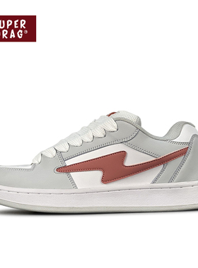 超拽SUPERDRAG 面包鞋原创闪电设计低帮板鞋女小众复古休闲鞋子潮