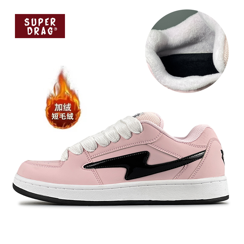 加绒复古百搭面包鞋女