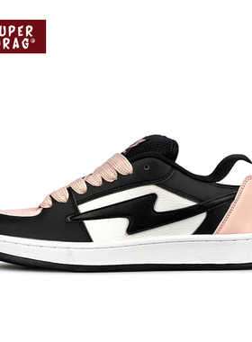 超拽SUPERDRAG 原创闪电面包鞋女潮复古百搭加绒保暖休闲低帮板鞋