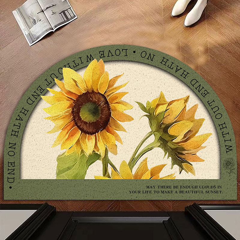 向日葵入户门地垫进门垫半圆蹭脚垫进门垫耐脏防滑可任意裁剪脚垫,居家布艺,入户地垫,淘宝优惠券,粉丝福利购,淘宝优惠卷