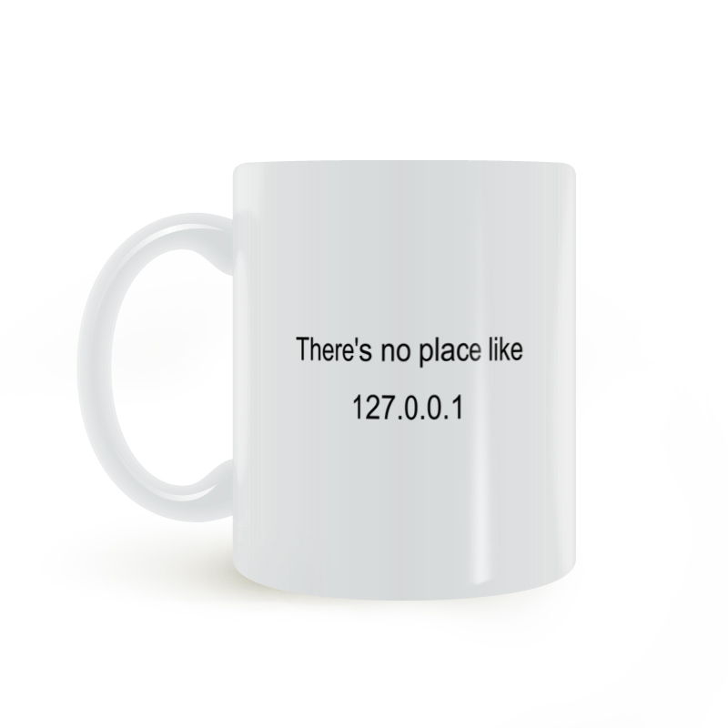 There's no place like 127.0.0.1程序员猿极客geek数据库 马克杯