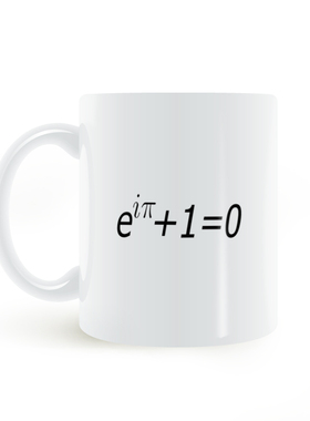 欧拉方程式Euler's formula E+1=0 马克杯杯子陶瓷水杯数学系学霸