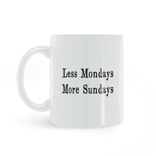打工人社畜职场慵懒 less Mondays More Sundays马克杯水杯陶瓷