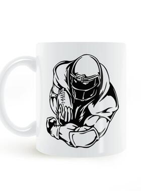 American Football Sports美国橄榄球马克杯咖啡杯白色杯子