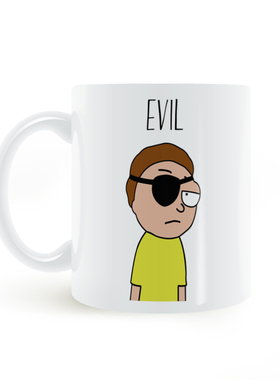 The-evil-one-Mug邪恶的那一只黑色眼睛马克杯杯子经典白色涂鸦