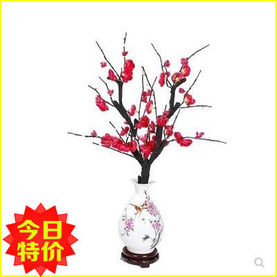 腊梅假花摆件客厅装饰仿真梅花