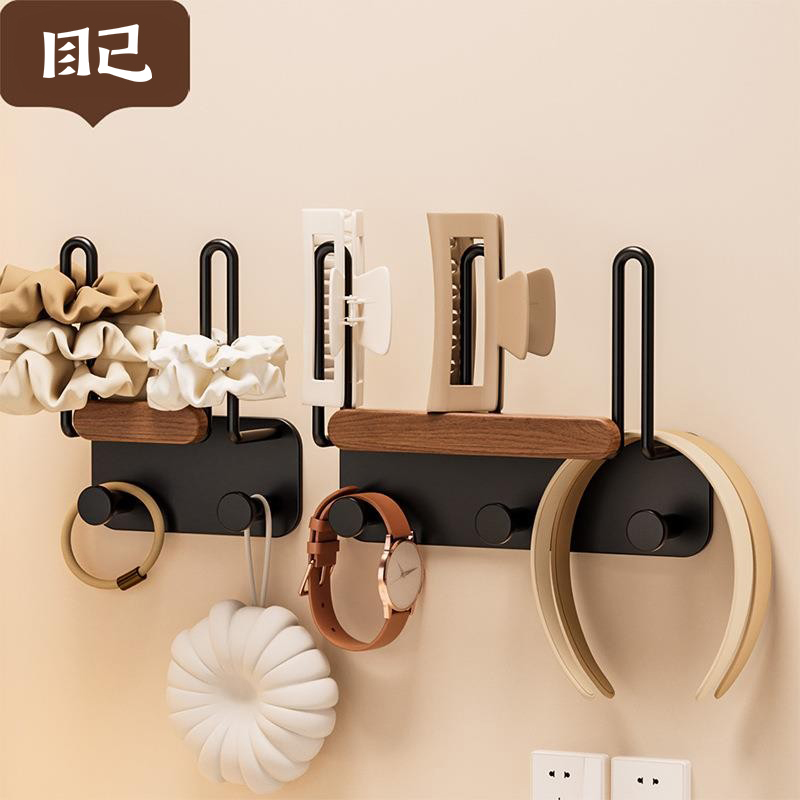 胡桃木发圈发箍壁挂收纳架