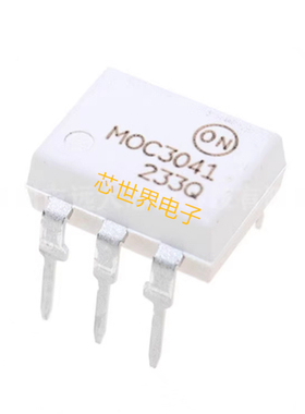 直插MOC3041 MOC3041M 封装DIP-6光耦合器双向可控硅驱动器芯片ic