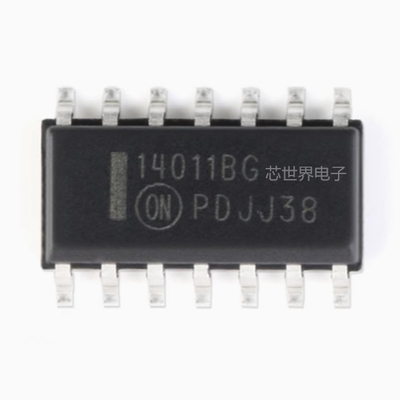 集成电路  MC14011BDR2G 丝印14011BG SOIC-14 贴片逻辑芯片ic